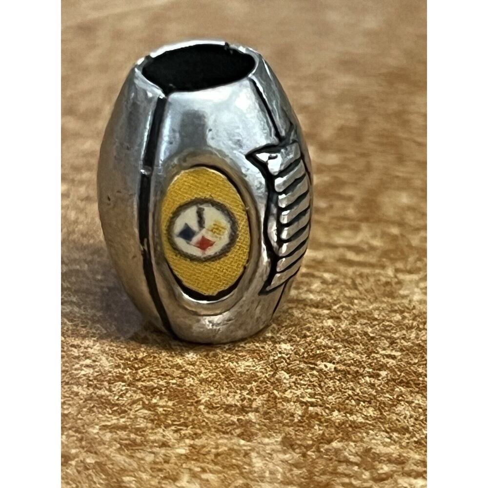 925 Sterling Silver Charm Pittsburgh Steelers Football Collectable